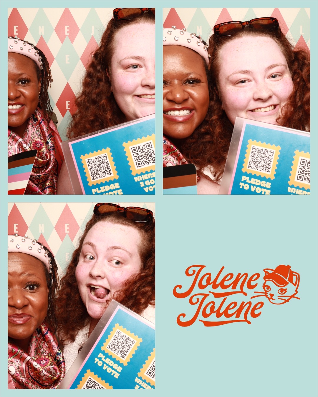 Rachael in the photo booth